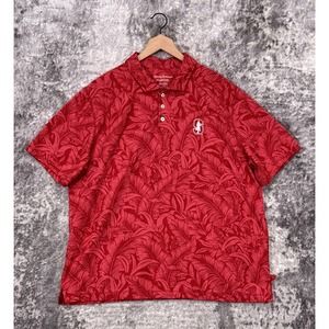 Tommy Bahama Polo XXL / 2XL Mens Islandzone Stanford Red Tropical Print
